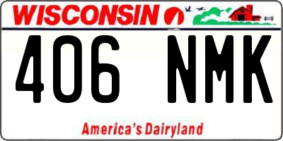 WI license plate 406NMK