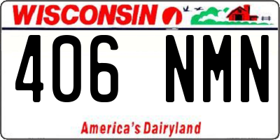 WI license plate 406NMN