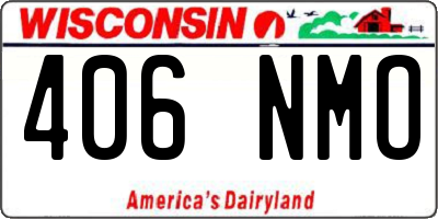 WI license plate 406NMO