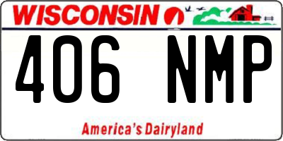 WI license plate 406NMP