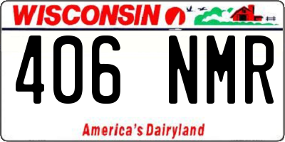 WI license plate 406NMR