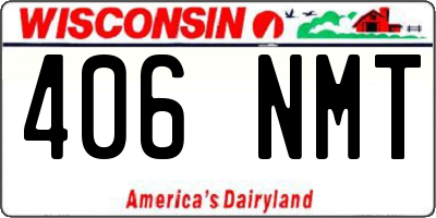 WI license plate 406NMT