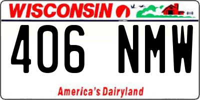 WI license plate 406NMW