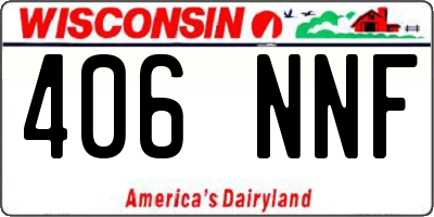 WI license plate 406NNF
