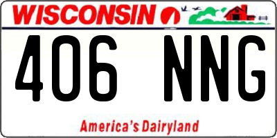 WI license plate 406NNG