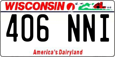 WI license plate 406NNI