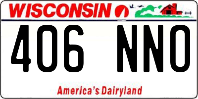 WI license plate 406NNO