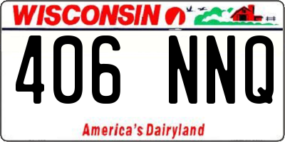 WI license plate 406NNQ