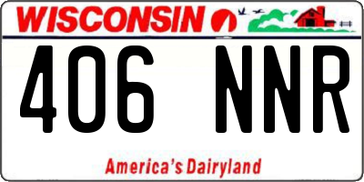 WI license plate 406NNR