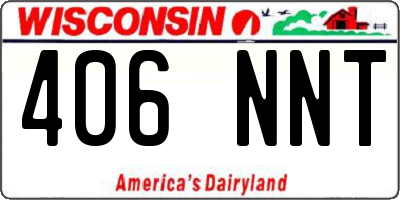 WI license plate 406NNT