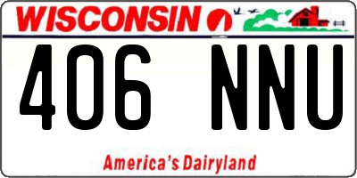 WI license plate 406NNU