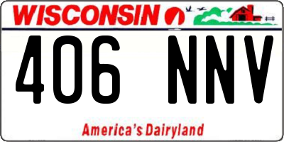 WI license plate 406NNV