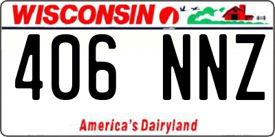 WI license plate 406NNZ