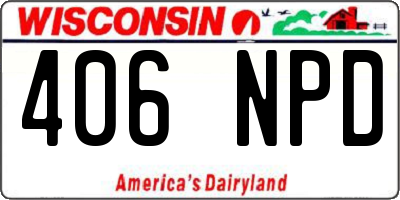 WI license plate 406NPD