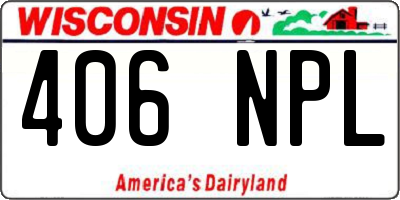 WI license plate 406NPL