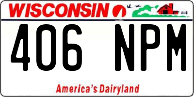 WI license plate 406NPM