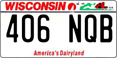 WI license plate 406NQB