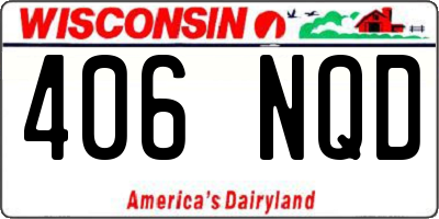 WI license plate 406NQD