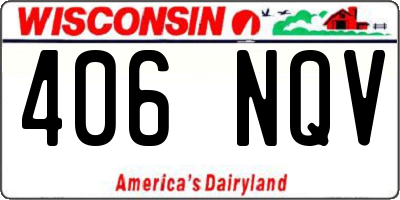 WI license plate 406NQV