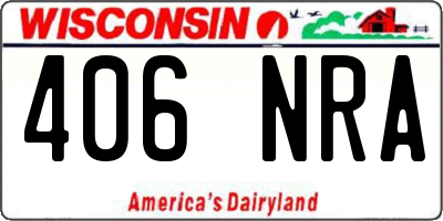 WI license plate 406NRA