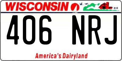 WI license plate 406NRJ