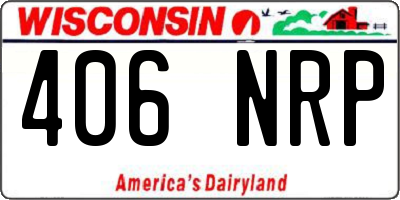 WI license plate 406NRP
