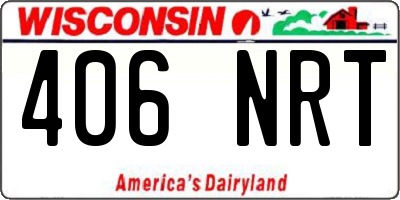WI license plate 406NRT