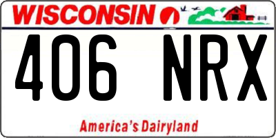 WI license plate 406NRX