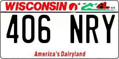 WI license plate 406NRY