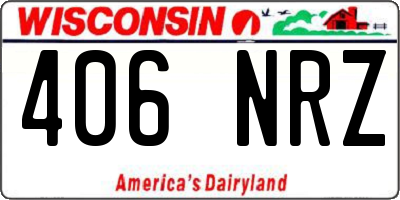WI license plate 406NRZ
