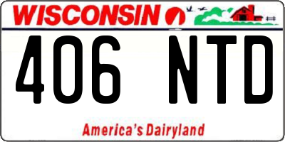 WI license plate 406NTD