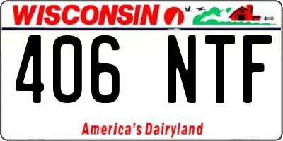 WI license plate 406NTF