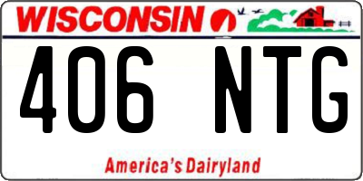 WI license plate 406NTG