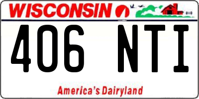 WI license plate 406NTI