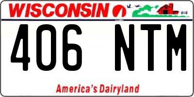 WI license plate 406NTM