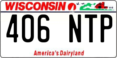 WI license plate 406NTP