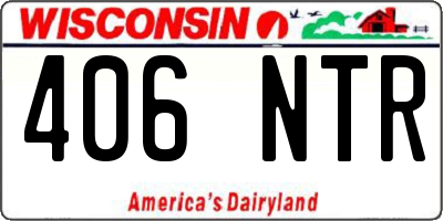 WI license plate 406NTR