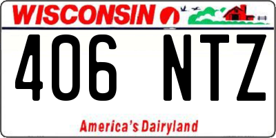 WI license plate 406NTZ