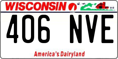 WI license plate 406NVE