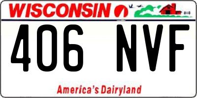 WI license plate 406NVF