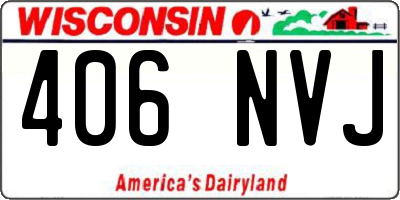 WI license plate 406NVJ