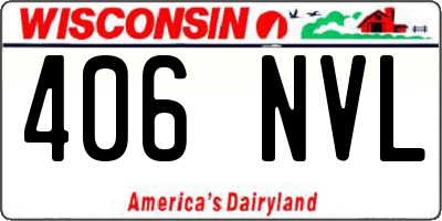 WI license plate 406NVL