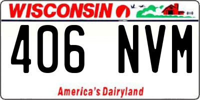 WI license plate 406NVM