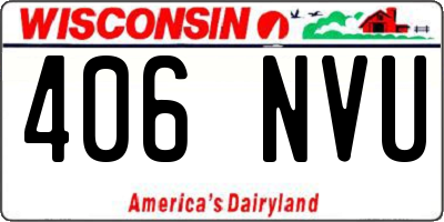WI license plate 406NVU