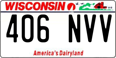 WI license plate 406NVV
