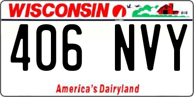 WI license plate 406NVY
