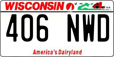 WI license plate 406NWD