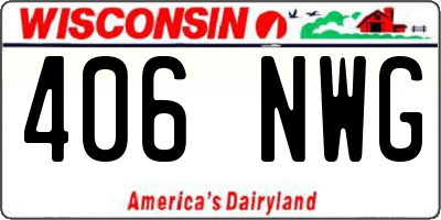 WI license plate 406NWG