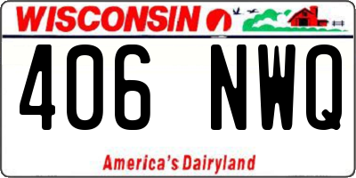 WI license plate 406NWQ