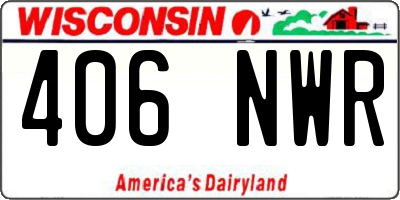 WI license plate 406NWR